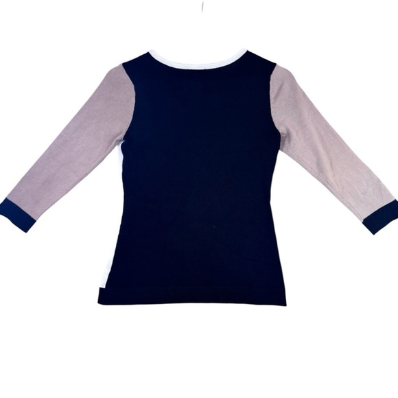 The Limited Black and Tan 3/4 Sleeve Crew Neck Sweater - Picture 11 of 13